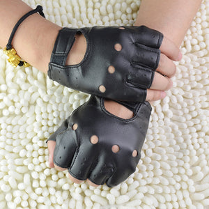 Leather Finger less Gloves